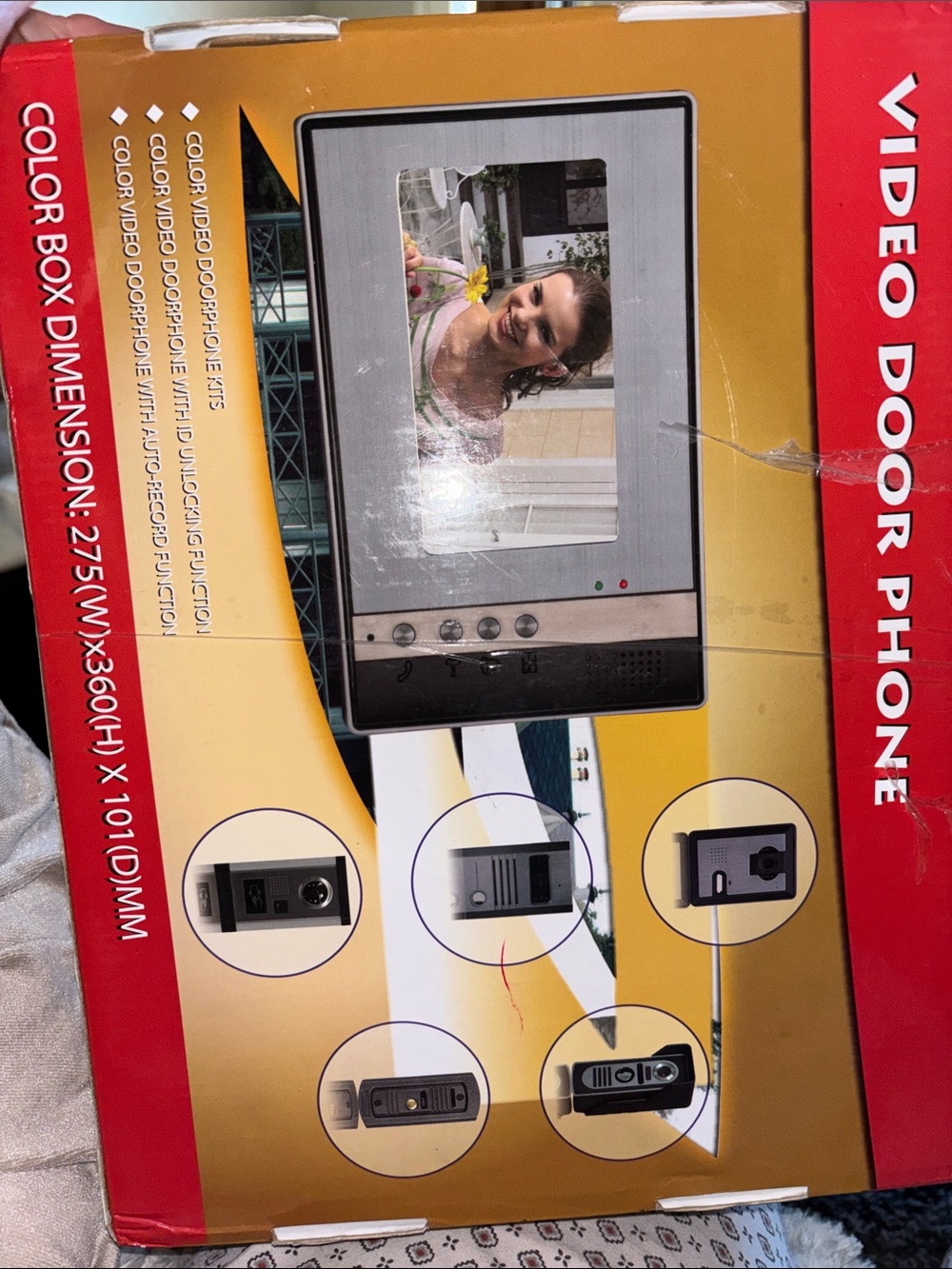 Yellow Portable Handheld Video Monitor - Compact Portable TV